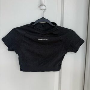 Alphalete Charcoal Athletic Crop Top